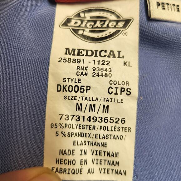 Dickies Pants Womens Medium DK005P Cargo Scrub Workwear Stretch Petite Nursing - Picture 3 of 10